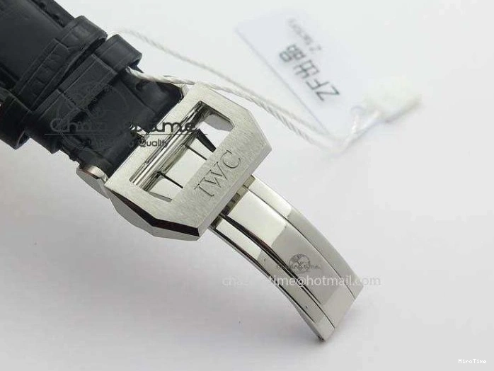 MIROTIME 0313 Modern Portuguese IW371404 ZF V3 1:1 Best Edition SS Black Dial On Black Leather Strap A 7267